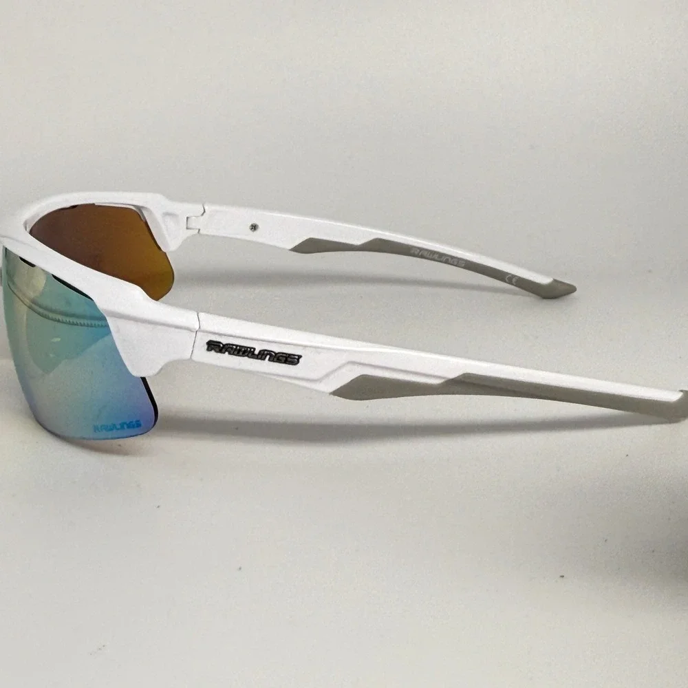Rawlings SR1020 RY 2001 White Orange Mirror‎ Sport Sunglasses Baseball Mens